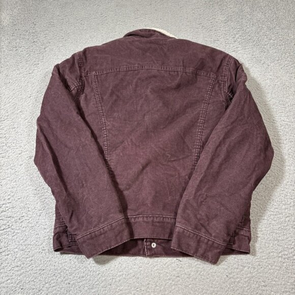 Levi's Premium Men's Sz XS Purple Corduroy Sherpa Trucker Jacket - Picture 6 of 6